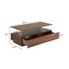 47" Large Coffee Table with Storage, Rectangle Accent Center Table with 2 Drawers, Accent Cocktail End Table for Living Room Bedroom Office - 3 of 4