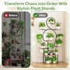 Chic Crate 63" Tall Indoor Plant Stand with Grow Light, 9-Tier Metal Shelf for Multiple Plants & Living Room - 2 of 4