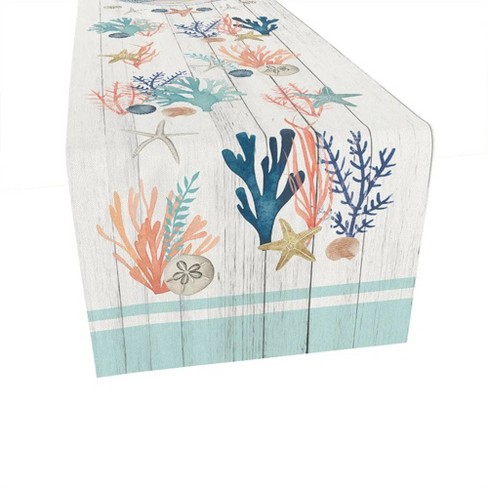 Laural Home Coastal Reef Runner Rectangle Table Runner : Target