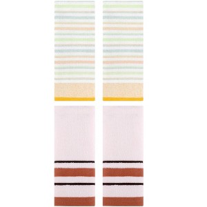 REGALWOVEN 4 Pcs Striped Soft Comfortable Absorbent Bathroom Hand Towel for Home - 1 of 4