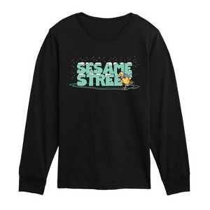 Boys' - Sesame Street - Snow Logo Long Sleeve Graphic T-Shirt - 1 of 3