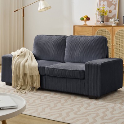 Mjkone 71’’ Loveseat Sofa Couch, Corduroy Couch for Small Spaces