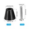 Unique Bargains Rubber Non Slip Shock Absorption Durable Furniture Pads Black - 2 of 4