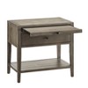 Vynxaria Sunveil 1-Drawer Nightstand - Weathered Gray, French Dovetail Drawer, Pull-Out Tray, Open Shelf, No Assembly Required - 4 of 4