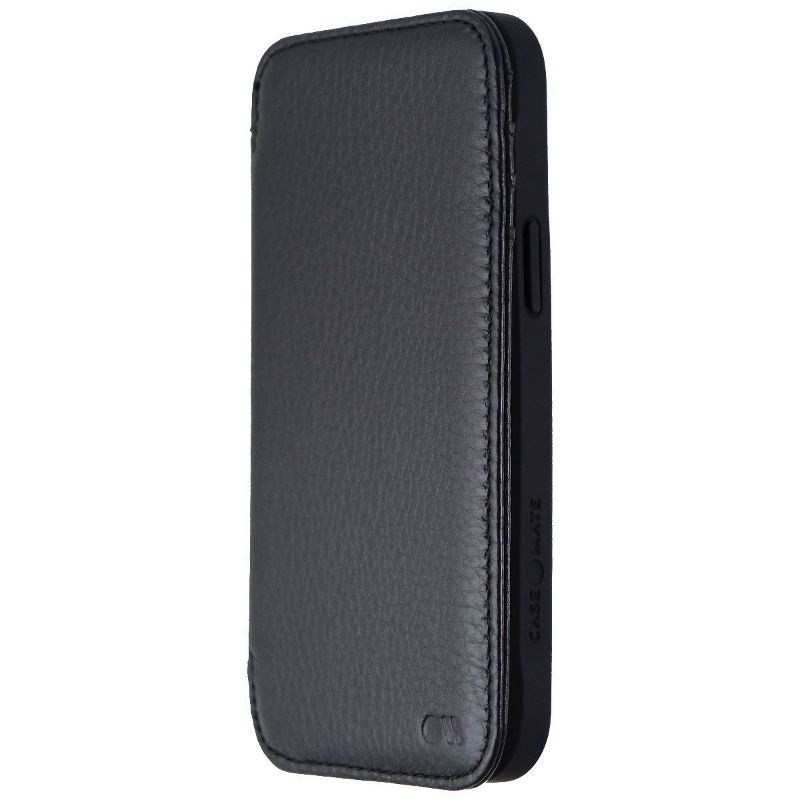 Case-Mate Tough Wallet Folio Case for Apple iPhone 12 Mini - Black Leather, 1 of 2