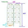 2 Pack Metal Garden Trellis for Climbing Plants,Plant Support Climbing Vines and Flowers Stands, Iron Decorative Plant Trellis for Outdoor Patio - 3 of 4