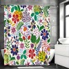 Paaaawaters 1pc Vibrant Tie Dye Floral Shower Curtain - Waterproof, Machine Washable, Grommet Top with Hooks - 2 of 4