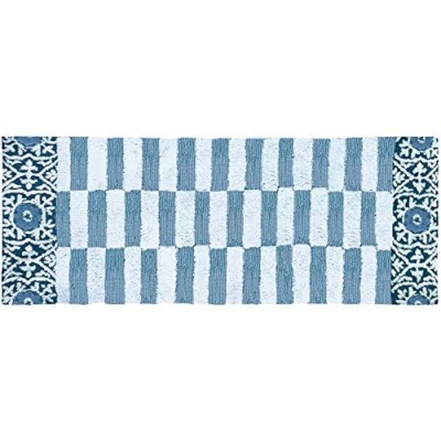 Simple Spaces Subway Tile with Medallion Indoor Rug Only – Bold, Stylish Pattern, Soft & Durable – Easy-Care Accent for Modern Interiors