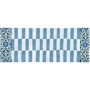 Simple Spaces Subway Tile with Medallion Indoor Rug Only – Bold, Stylish Pattern, Soft & Durable – Easy-Care Accent for Modern Interiors - 1 of 2