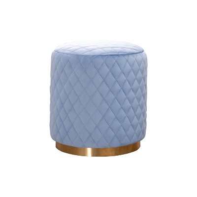 blue velvet ottoman target