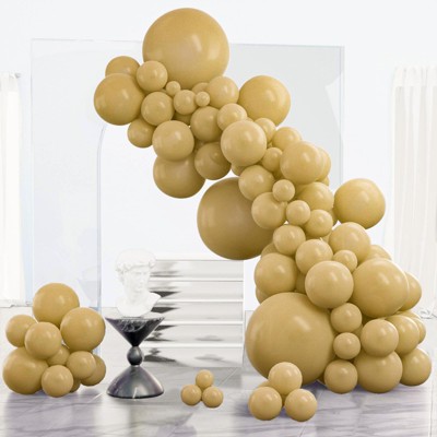 PartyWoo Balloons Tan Boho Light Brown 18 12 10 5 Inch 85 pcs