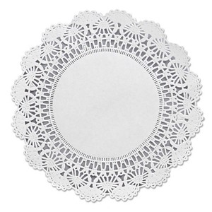 Hoffmaster Cambridge Lace Doilies, Round, 8", White, 1,000/Carton - 1 of 2