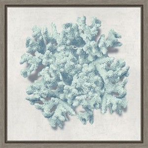 Amanti Art Coral Mint II by Caroline Kelly Canvas Wall Art Print Framed 16 x 16-in. - 1 of 4