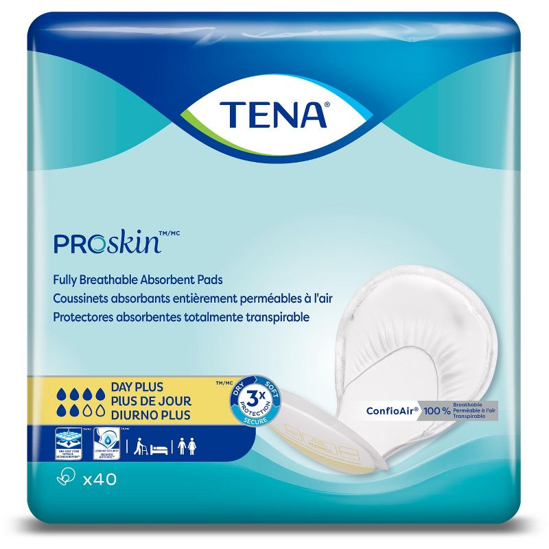 TENA ProSkin Day Regular Absorbent Unisex Pads with Moderate Absorbency, 1 of 4