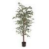 Nature Spring 5 ft Ficus Artificial Tree - Fake Plant with Variegated Leaves and Natural Trunk - Topiary Decor for Indoor or Outdoor - image 2 of 4