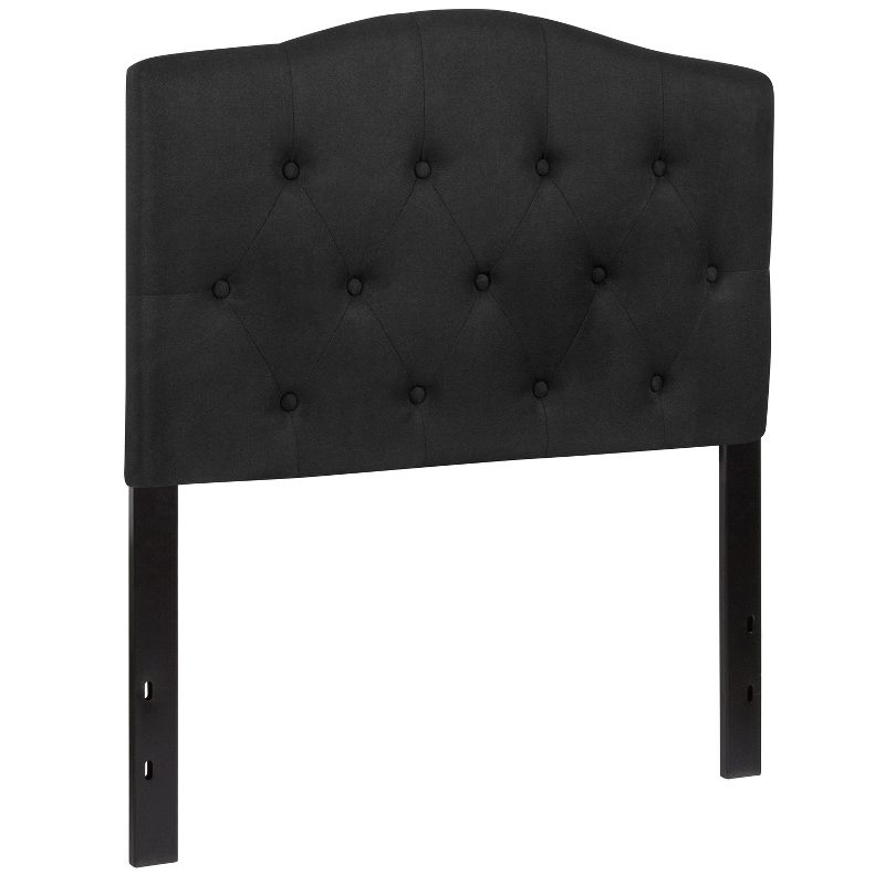 Emma and Oliver Arched Button Tufted Upholstered Headboard, 4 of 11