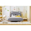 Okak Twin/Full Platform Bed Frame with Upholstered Cute Sheep-Shaped Headboard for Kids Noise-Free Bed Strong Wood Slats Easy Assembly - 3 of 4