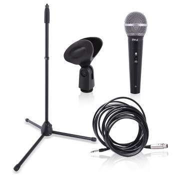 Samson Q2U Black Handheld Dynamic USB Microphone with Pop Filter and  Headphones