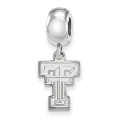 Black Bow Jewelry Sterling Silver Texas Tech Red Raiders NCAA Bead Charm