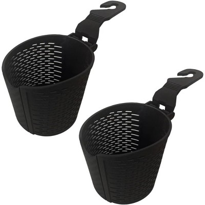 TruAIR Car Headrest Cup Holder Hook (2-Pack)