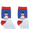 Socksmith 8.0 Inch Festive Snowman Lights Holidays Scarf Top Hat Crew Socks - 3 of 3