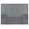 YOOCOZZ Queen Size Murphy Bed with Under-Bed Storage Shelf, Top Shelf, Side Wardrobes, Drawers - 2 of 4
