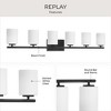 Progress Lighting Replay 6-Light Bath Vanity Bracket, Textured Black, Etched Glass Shades - 3 of 3