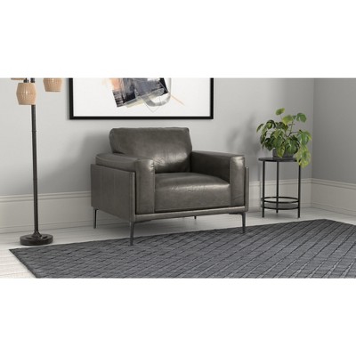 Gray Leather Chair
