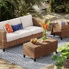 Brookfield Steel Wicker Patio Sofa - Light Brown - Threshold™ : Target