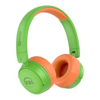 Contixo KB05 Kids Bluetooth Wireless Headphones -Volume Safe Limit 85db -On-The-Ear Adjustable Headset (Green)