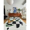 Lany Space Black and White Checkered Rug - 4 of 4