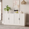 3-Set Wooden Door Sideboard Buffet Storage Cabinets with Adjustable Shelves - 93"Lx31"H - 2 of 4