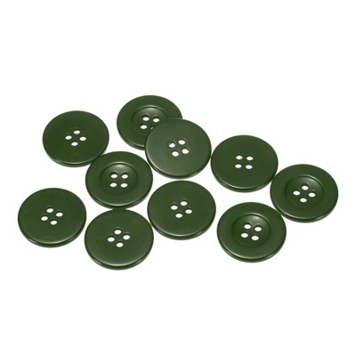 Unique Bargains Resin Snap Fastener Round Flat 4-Hole Sewing Buttons 10 Pcs