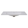 Vynxaria 36"L x 18"W White Resin Countertop Bathroom Sink 8-inch Faucet Holes with Overflow - 3 of 4