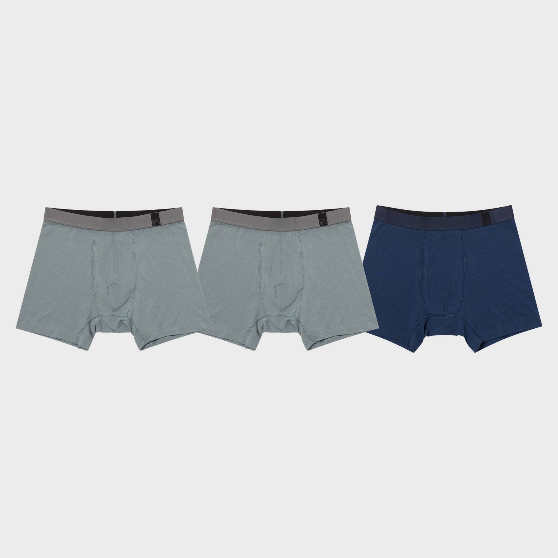 Pair of Thieves Men's 3pk SuperiAir Boxer Briefs - Blue M: Cotton Blend, Tagless, Flat Seams, Elastic Waistband, Machine Washable