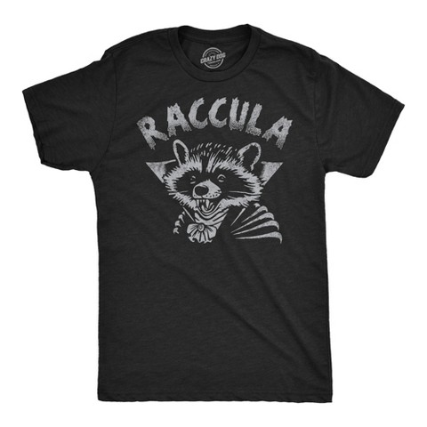 Мужские футболки Crazy Dog T-Shirts, Inc. Mens Funny T Shirts Raccula Sarcastic Halloween Vampire Graphic Raccoon Novelty Tee for Men - Crazy Dog Men's T Shirt For Halloween Season Black XXL