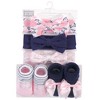 Hudson Baby Infant Girl Headband and Socks Set 5pk, Pink Nautical, 0-9 Months - 2 of 2