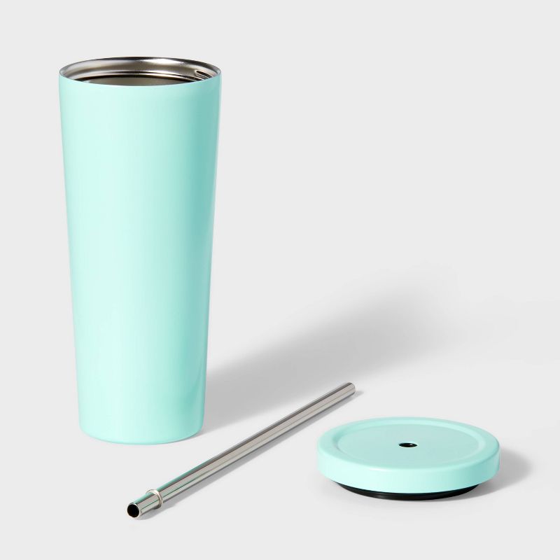 20oz Stainless Steel Tumbler with Straw - Sun Squad™, 2 of 4