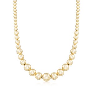 Ross-Simons Italian 6-14mm 18kt Gold Over Sterling Silver Graduated Bead Necklace - 1 of 4