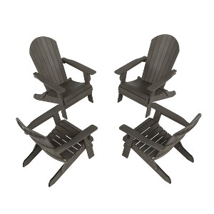 WestinTrends Tuscany HIPS¬¨‚Ä†Outdoor¬¨‚Ä†Patio¬¨‚Ä†Folding¬¨‚Ä†Adirondack¬¨‚Ä†Chair (Set of 4) - 1 of 4