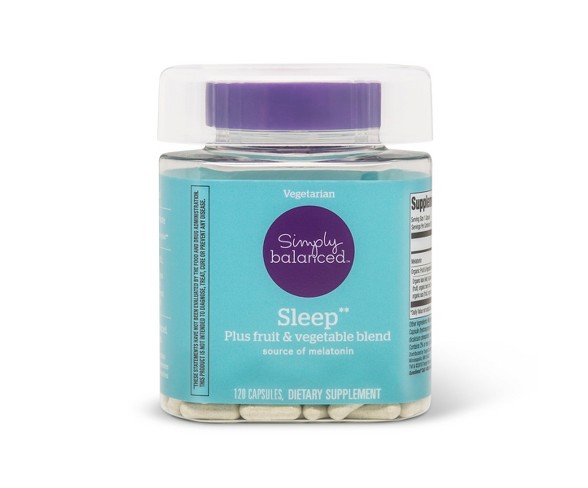 Melatonin Sleep Dietary Supplement Capsules - 120ct - Simply Balanced&#153;