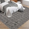 Braided-Look Texture Area Rug Easy Clean Non-Slip Indoor Carpet for Living Room, Bedroom Durable Home Decor - 4 of 4