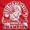 Mens 1974 Christmas Music Karaoke Champion T shirt Funny Vintage Graphic Tee - Crazy Dog Men's T Shirt - 2 of 4