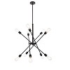 Elegant Lighting Axel Collection Chandelier D27.2 H32.5 Lt:10 Black and Brass Finish - 2 of 4
