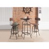 NicBex Round Dining Table 24" Modern Minimalist Gunmetal Finish Adjustable Height Bar Table for Dining Room - 3 of 4