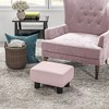 NicBex 33.75 Inch Ottoman Bench Modern Linen Ottoman with Wooden Frame, End of Sofa Footrest for Living Room, Bedroom, Entryway - 2 of 4