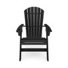 Black Adirondack Chair ¨C Sturdy HDPE Poly Lumber for Poolside, Patio, and Garden Relaxation - 2 of 4