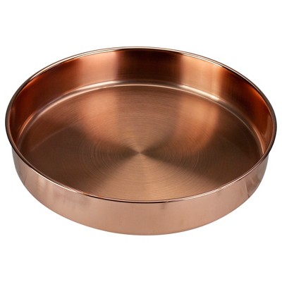 Northlight 11.5" Copper Round Organization Tray