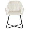 vidaXL Dining Chairs 2 pcs Cream Velvet - 3 of 4