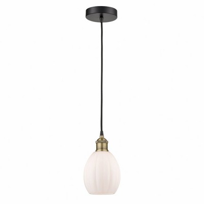 Eaton - 1 Light Cord Hung Mini Pendant In Industrial Style-10.75 Inches Tall and 5.5 Inches Wide